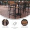 Flash Furniture Patio Bar Stool with Faux Teak Slats and Armrests XU-DG-HW6036B-ARM-GG - alternate 6